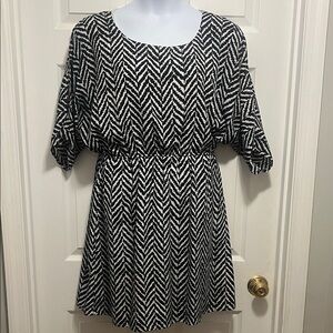 Black and White Chevron Dress